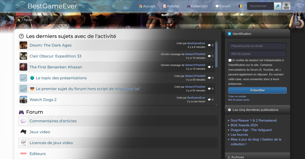 BestGameEver - Le forum