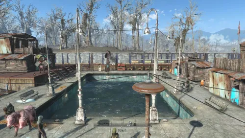 Mon Club Med, des petits bungalows autour de la piscine, avec des barricades tout autour du village pour éviter les invasions...